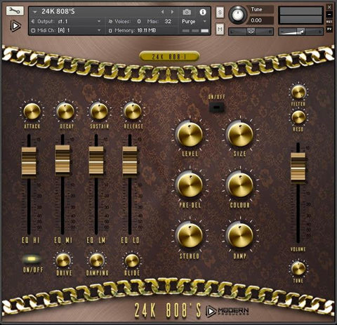 24K 808s (Kontakt Library)