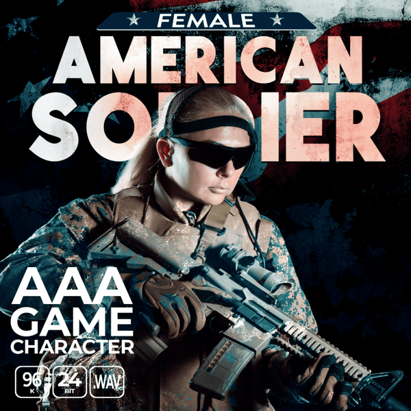 AAA Game Character American Soldier - Female